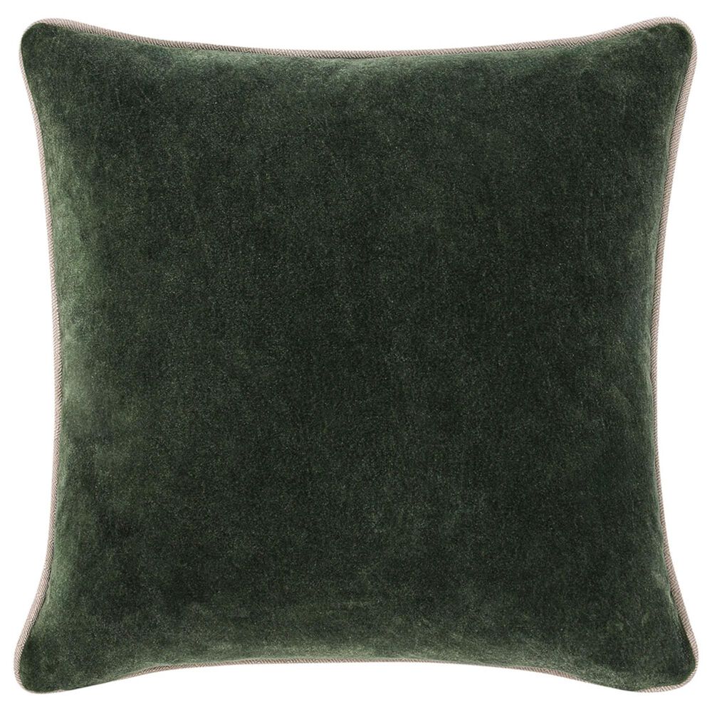 Classic Home Heirloom 22" x 22" Throw Pillow in Forest Green and Natural, , large