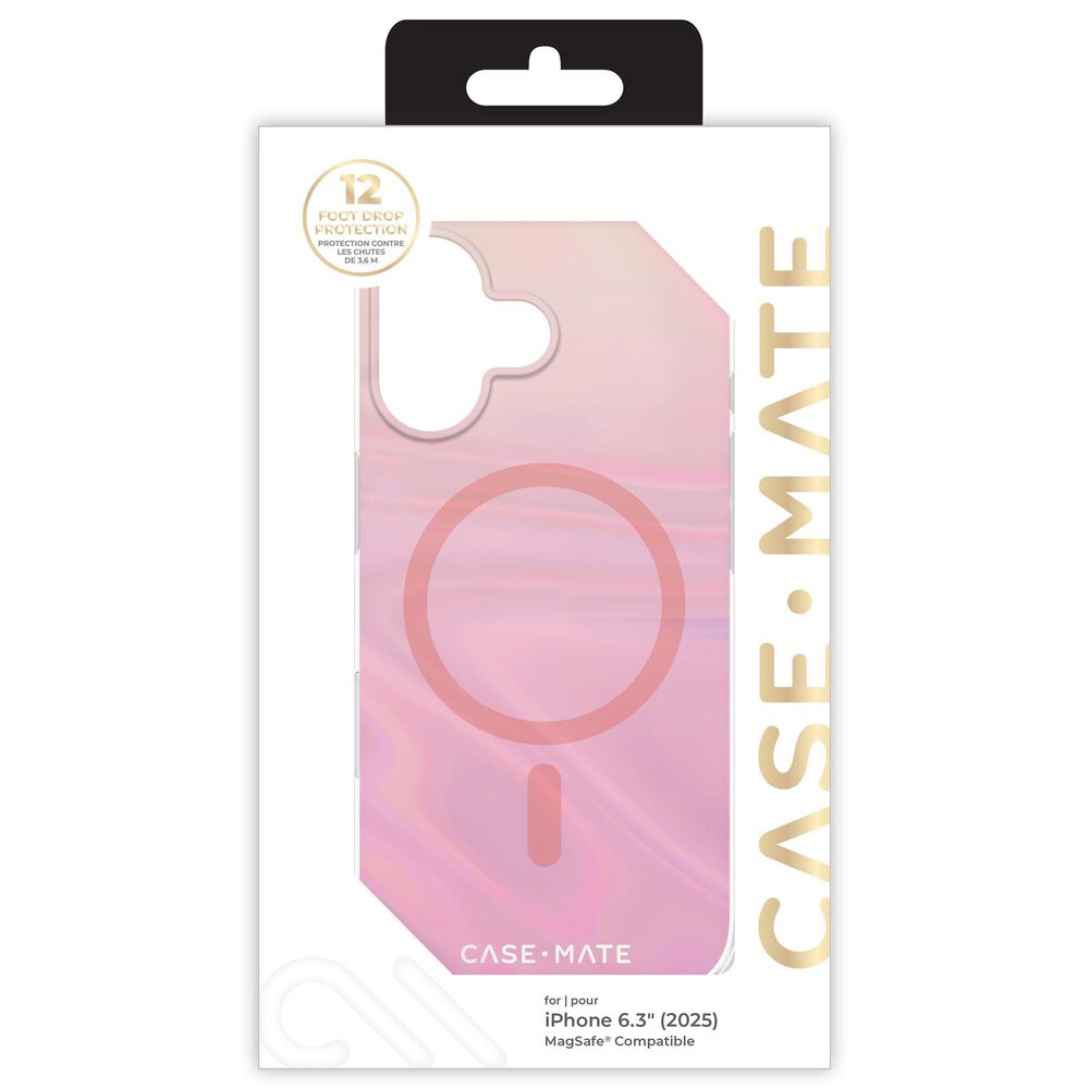 Case-Mate Peach Bubble MagSafe Case for iPhone 17 in Peach Iridescent, , large