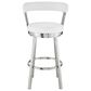 Blue River Bryant 30" Swivel Barstool with White Cushion in Stainless Steel, , large