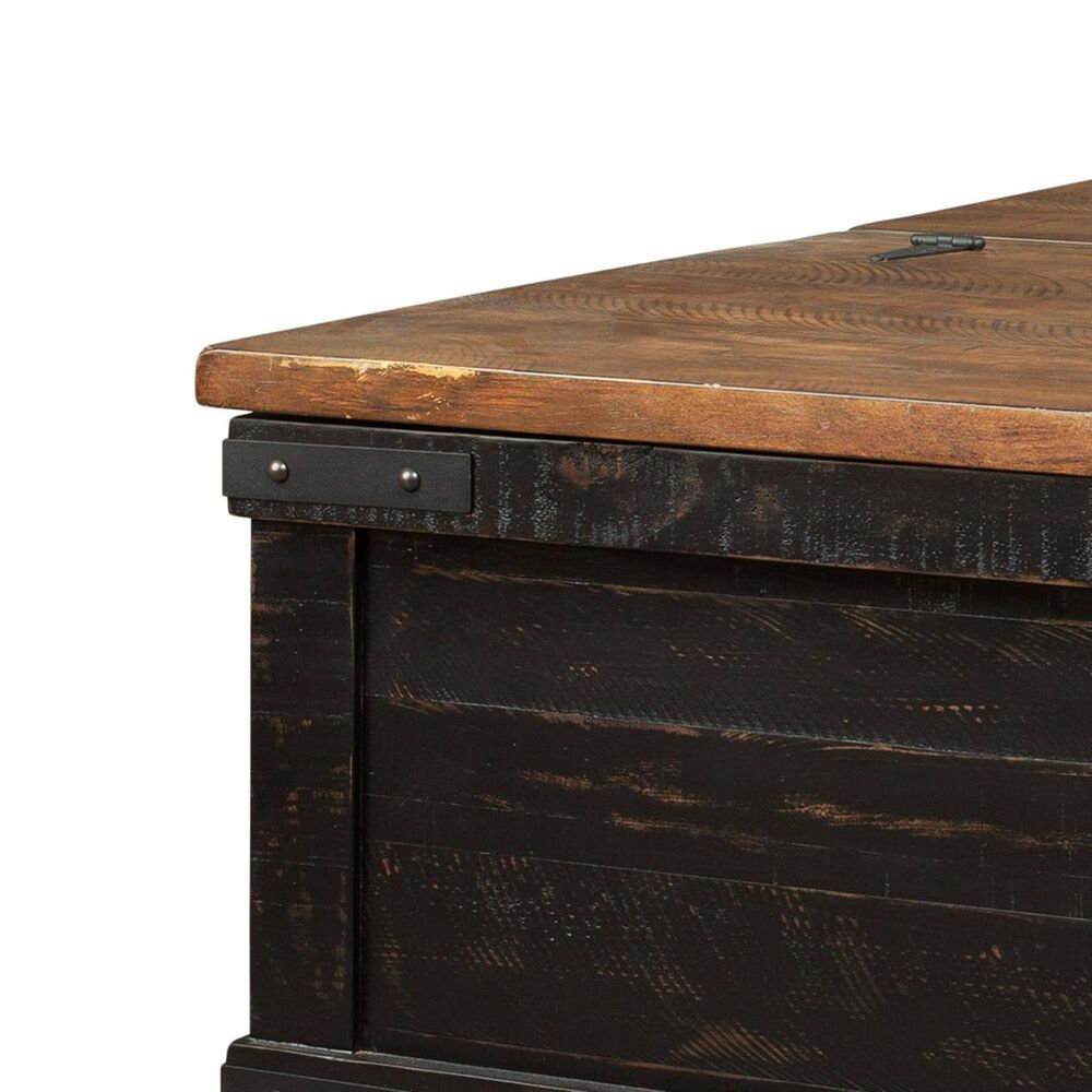 Ashley Valebeck Square Lift Top Coffee Table in Black and Brown, , large