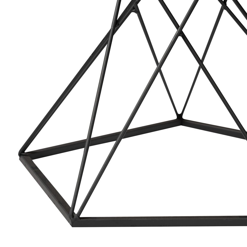 Baxton Studio Oberon End Table in White/Black, , large
