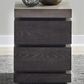 Belle Furnishings Piedmont 2-Drawer Chairside Table in Charcoal and Ash, , large