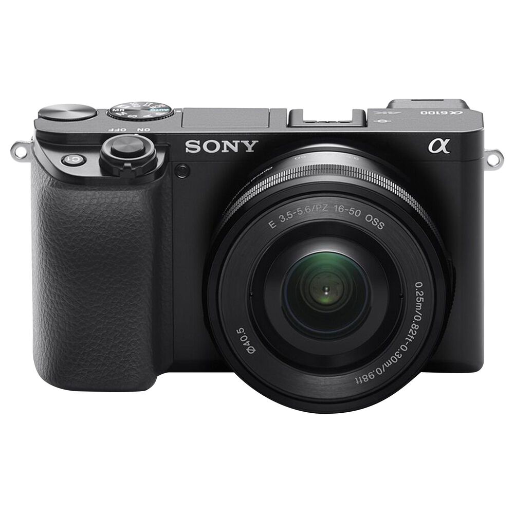 Sony Alpha 6100 Mirrorless Camera 2-Lens Kit with E PZ 16-50mm and E 55-210mm Lenses in Black, , large