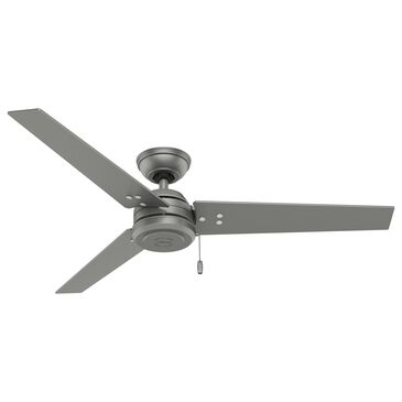 Hunter Cassisus 52" Outdoor Ceiling Fan in Matte Silver, , large