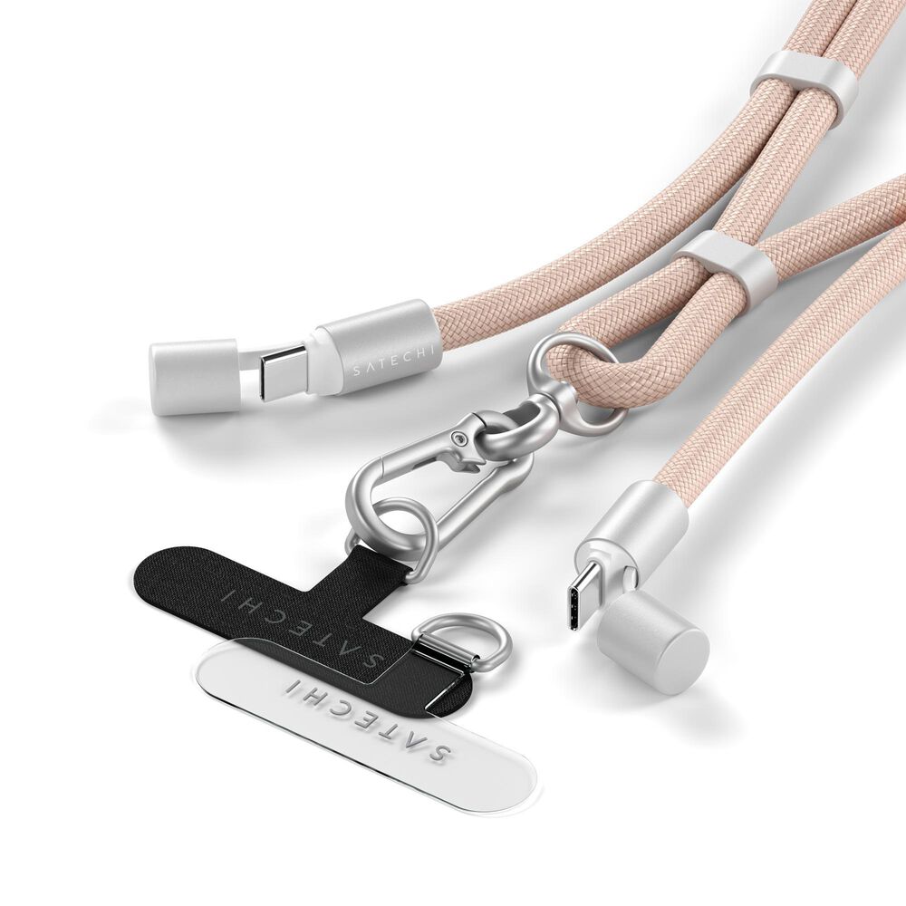 Satechi Onthego Crossbody USB-C Lanyard Cable in Desert Rose, , large