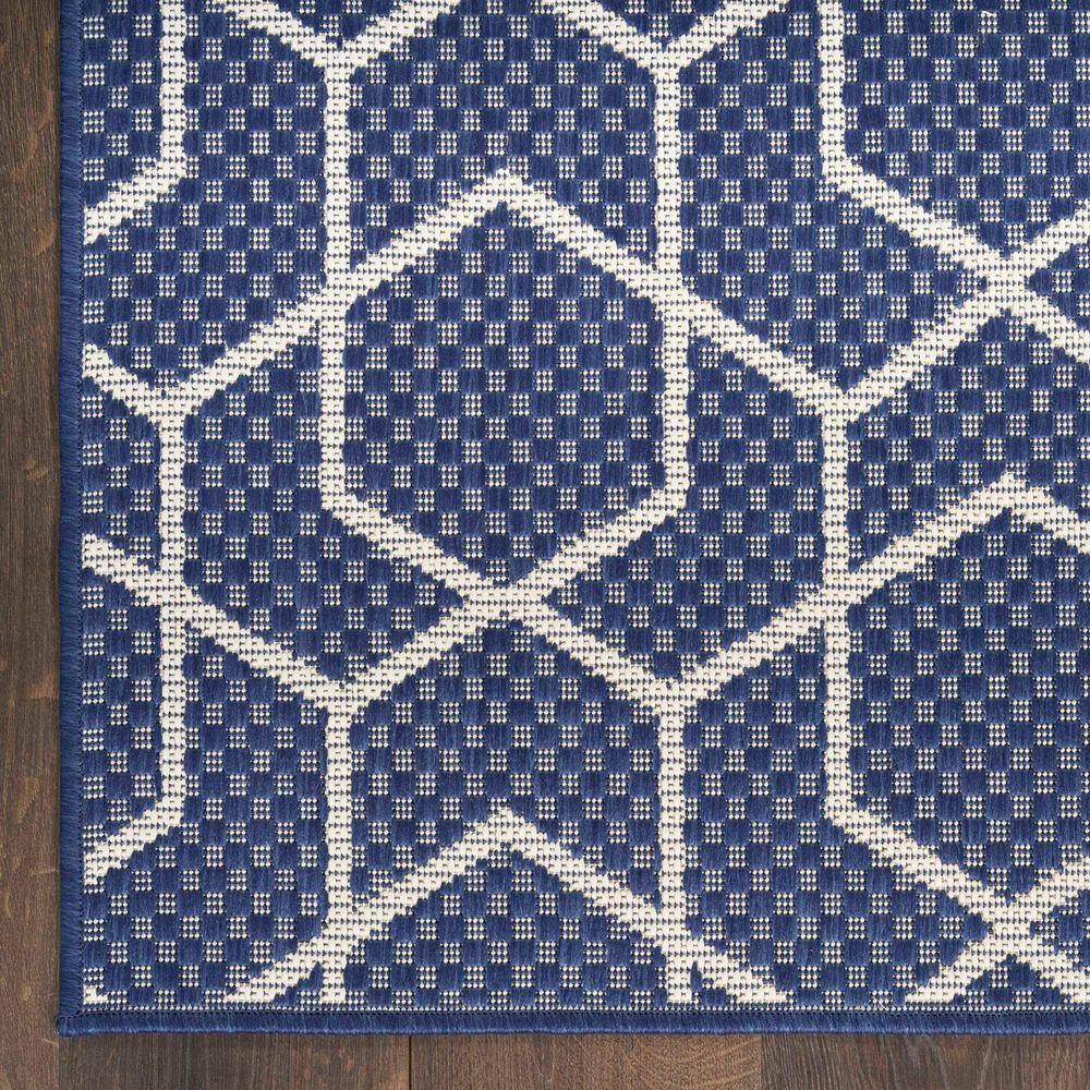 Nourison Horizon HOZ01 Navy 5&#39; x 7&#39; Indoor/Outdoor Area Rug, , large