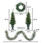 The Gerson Company 4-Piece Norway Pine Artificial Christmas Tree Set with Incandescent Lights in Green, , large