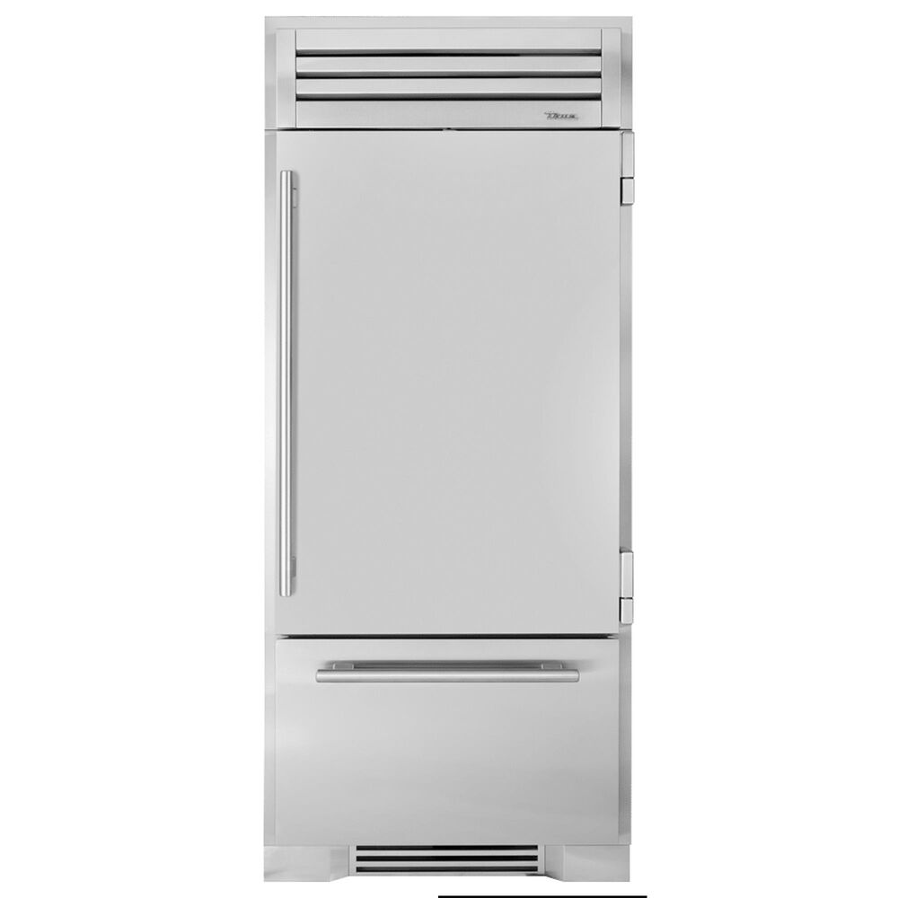 True Residential 22.1 Cu. Ft. Bottom Freezer Refrigerator with Right Hinge and Solid Door in Stainless Steel, , large