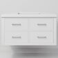 Lexora Home Castor 36" Single Bathroom Vanity in White with 2 cm White Cultured Marble Top and Rectangular Sink, , large