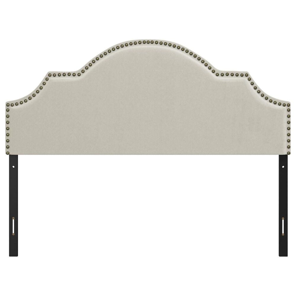 Richlands Furniture Cynthia Upholstered Full/Queen Adjustable Headboard in Cream, , large