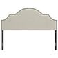 Richlands Furniture Cynthia Upholstered Full/Queen Adjustable Headboard in Cream, , large