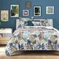 J. Queen New York Rainforest 3-Piece Full/Queen Quilt Set in Teal, , large