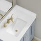 37B Claudine 30" Single Bathroom Vanity in Soft Blue with Glossy White Composite Stone Top and Backsplash, , large