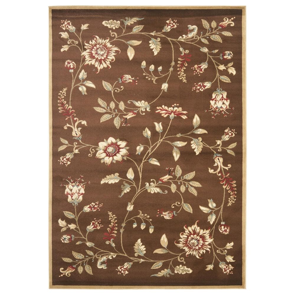 Safavieh Lyndhurst LNH552 6"7" x 9"6" Brown and Multicolor Area Rug, , large