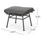 Hearth and Haven Montana Outdoor Ottoman with Gray Cushion in Black (Set of 2), , large