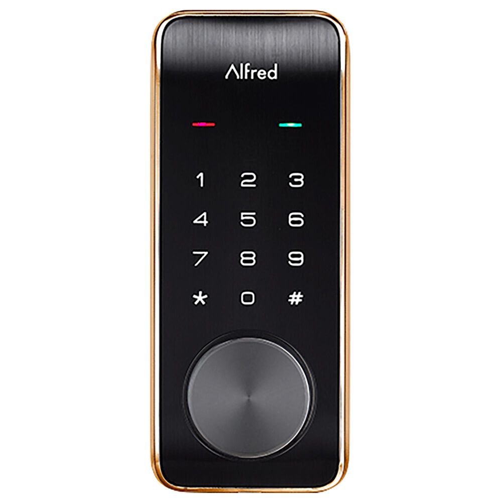 Alfred Db2-B Smart Deadbolt Lock Gold, , large