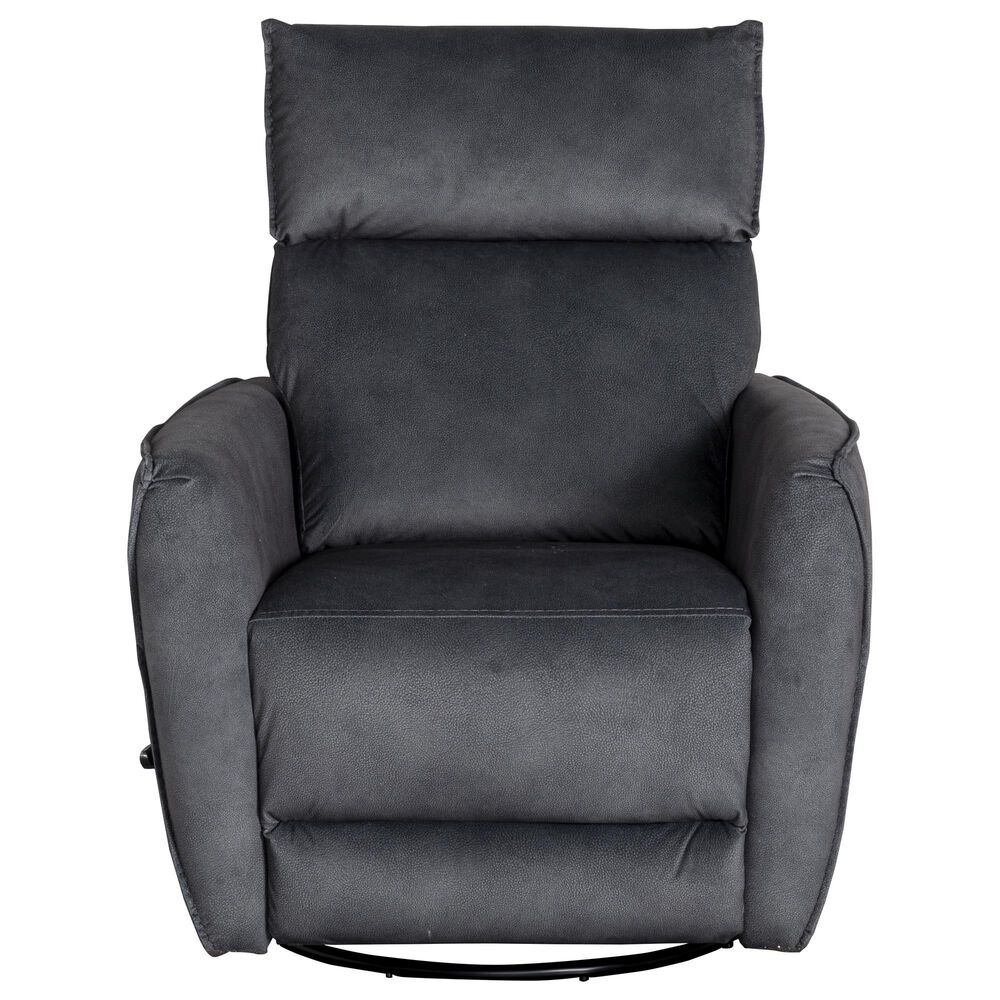 Oxford Furniture Cheers Manual Swivel Glider Recliner in Aspen Steel, , large