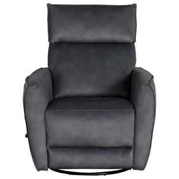 Oxford Furniture Cheers Manual Swivel Glider Recliner in Aspen Steel, , large