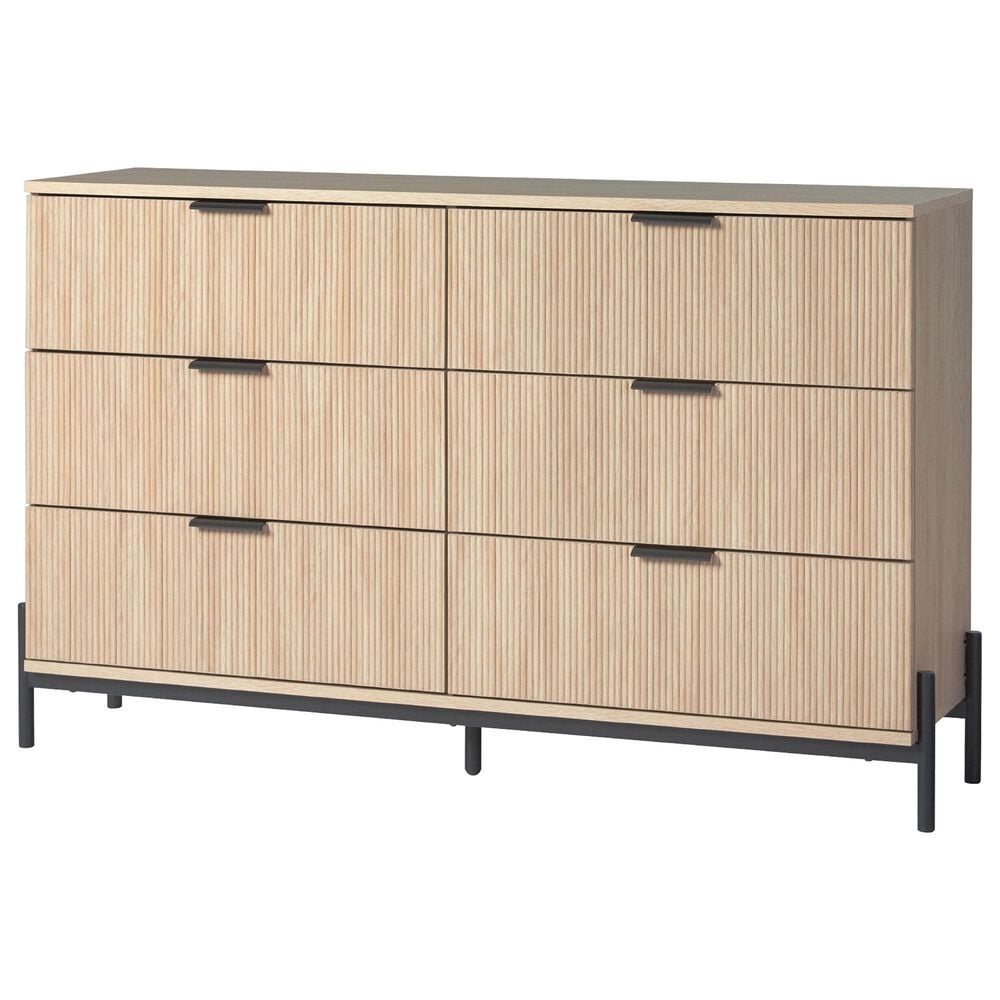 Walker Edison Paris 6-Drawer Dresser in Coastal Oak, , large