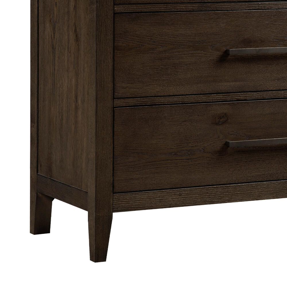 Hawthorne Furniture Norwich 5 Drawer Chest in Dark Rustic Oak, , large