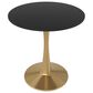 Leisuremod Bristol 24" Round Dining Table with MDF Top in Gold and Black - Table Only, , large