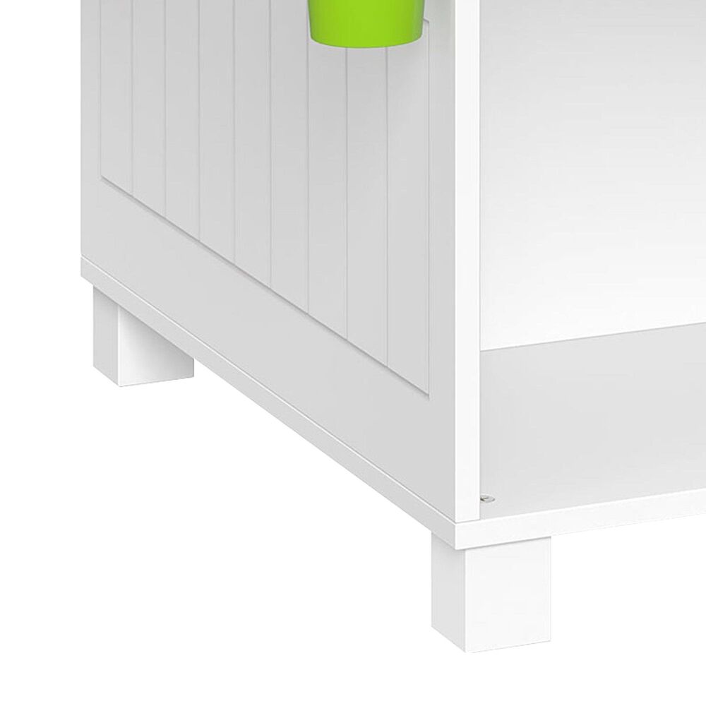 RiverRidge Home Kids Activity Table with 4 Cups and 2-Piece Navy Bins in White Painted, , large