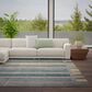 RIZZY Spectrum Dark Blue, Gray, Teal, Ivory, Cream, Green and Dusty Rose 8" x 10" Area Rug, , large