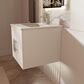 Lexora Home Geneva 24" Single Bathroom Vanity in Glossy White with 2 cm White Quartz Top and Rectangular Sink, , large