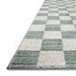 Chris Loves Julia x Loloi Calvin Blue and Ivory 7"10" Round Area Rug, , large