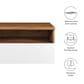Modway Envision 1-Drawer Wall Mount Nightstand in Walnut White, , large