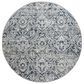 Radici USA Livigno Damask 7"10" Round Blue Area Rug, , large