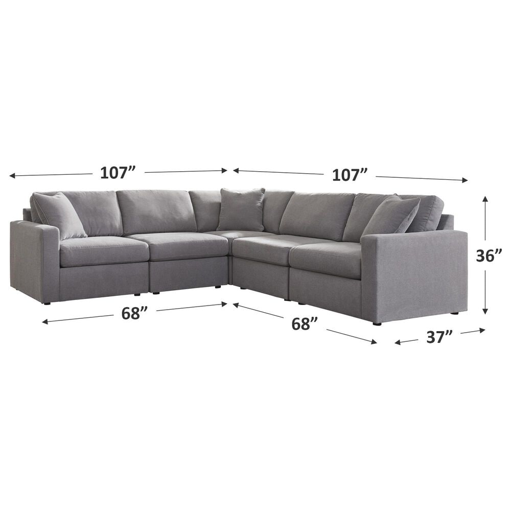 Ashley Modmax 5-Piece Sectional in Granite, , large
