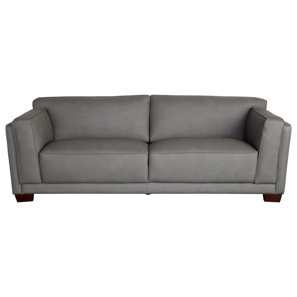 Back Nine Leather Nubuck Sofa in Slate Grey Leather, , large