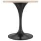 Leisuremod LeisureMod Verve Collection 27 Round Dining Table, Black Base with Light Natural Wood MDF Top, , large