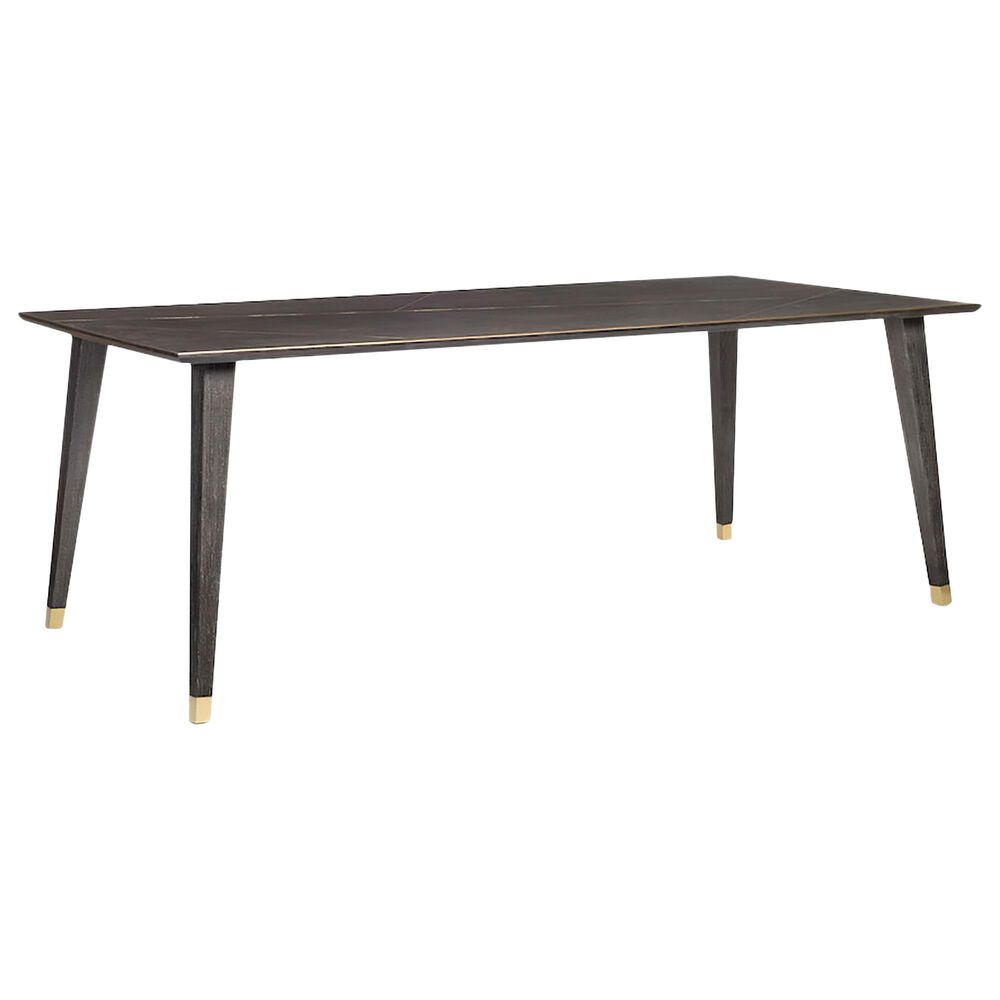 Alder and Tweed Brighton Dining Table in Brushed Carbon - Table Only, , large