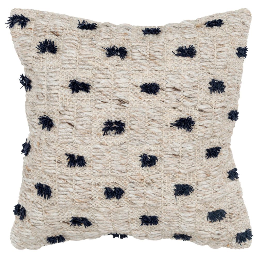 Rizzy Home Polka Dot 20" Down Filled Pillow in Natural, , large
