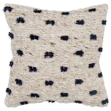 Rizzy Home Polka Dot 20" Down Filled Pillow in Natural, , large