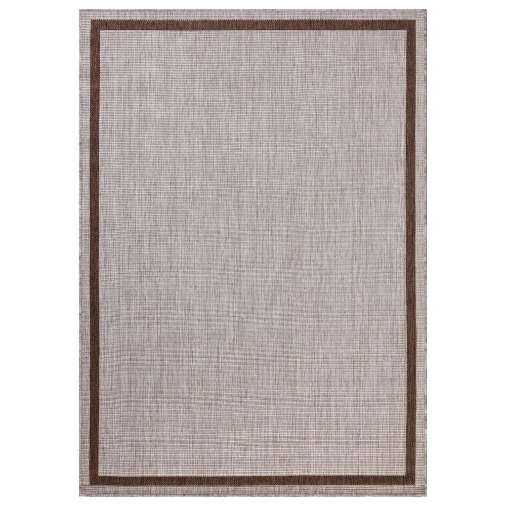 Loloi Easton Dove and Coffee 7&#39;10&quot; x 10&#39; Indoor/Outdoor Area Rug, , large