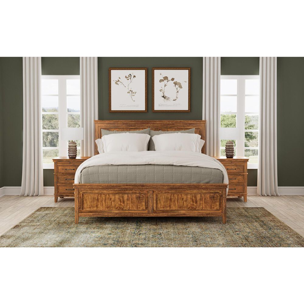 A-America Bandalier Queen Panel Bed in Warm Russet, , large