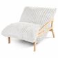 Jaxx Saxx Mondo Fur Bean Bag Lounge Chair in Ivory, , large
