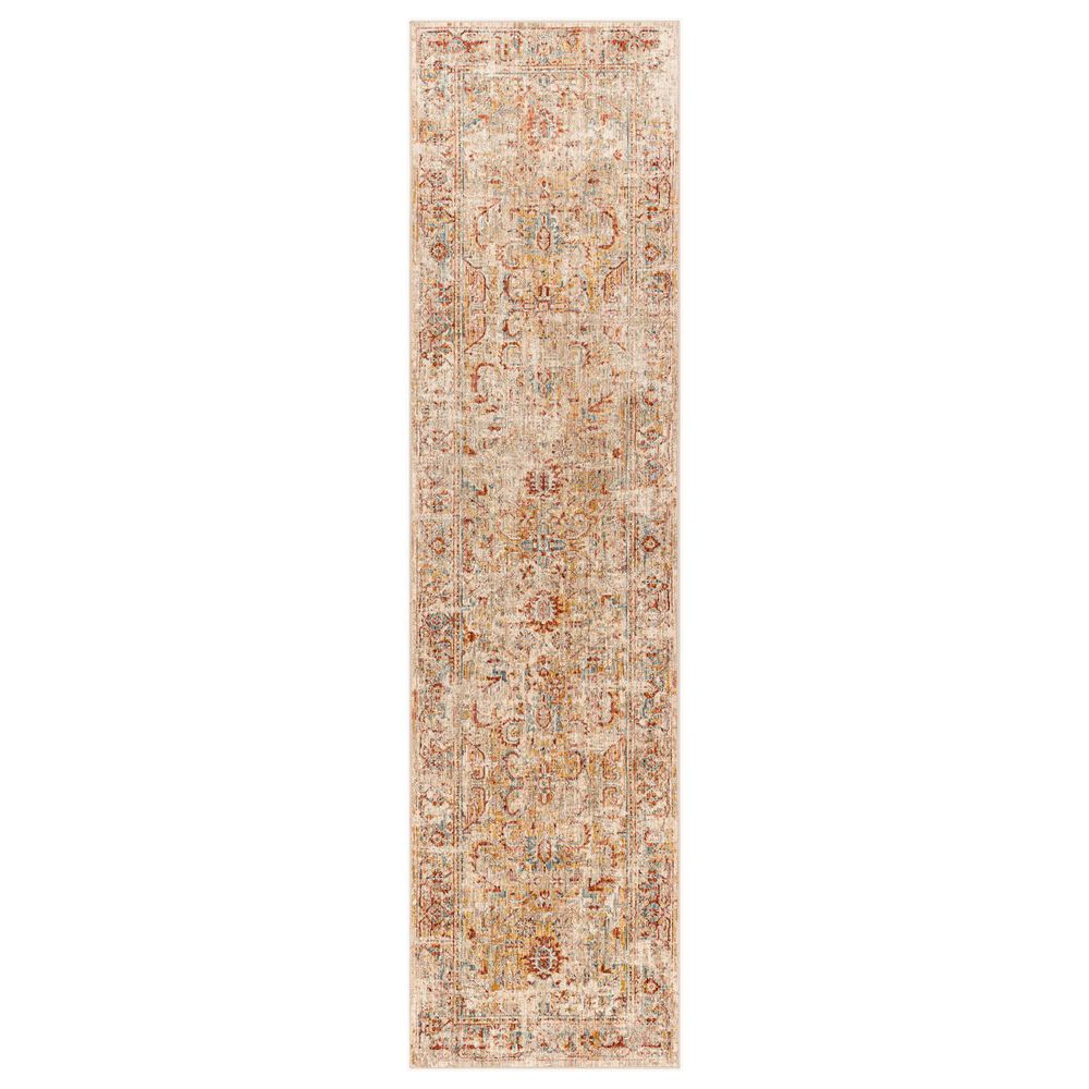 Surya Aspendos 2"7" x 10" Gray, Charcoal, Taupe, Dusty Pink, Rust, Burgandy, Mustard, Blue, Black and Cream Runner, , large