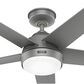 Hunter Skyflow WeatherMax 52" Integrated LED Indoor/Outdoor Ceiling Fan with Light in Matte Silver, , large