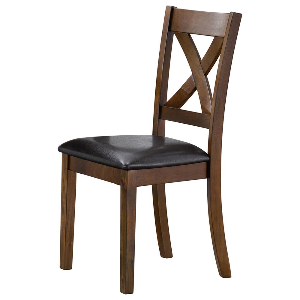 Mayberry Hill Alex Dining Drop Leaf Table and 2 Dining Side Chairs in Espresso and Black, , large