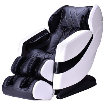 Cozzia Advanced L-Track Massage Chair in Black and White, , large