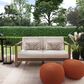 Linon Home Decor Silas 2-Seater Outdoor Sofa with Beige Cushions in Natural, , large