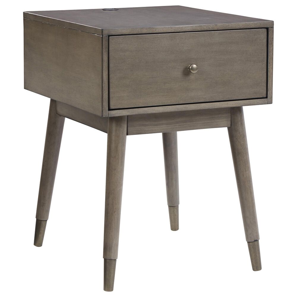 Signature Design by Ashley Paulrich Charging Accent Table in Antique Gray, , large