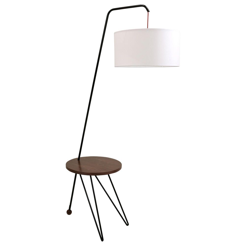 Lumisource Stork Floor Lamp in White/Walnut, , large