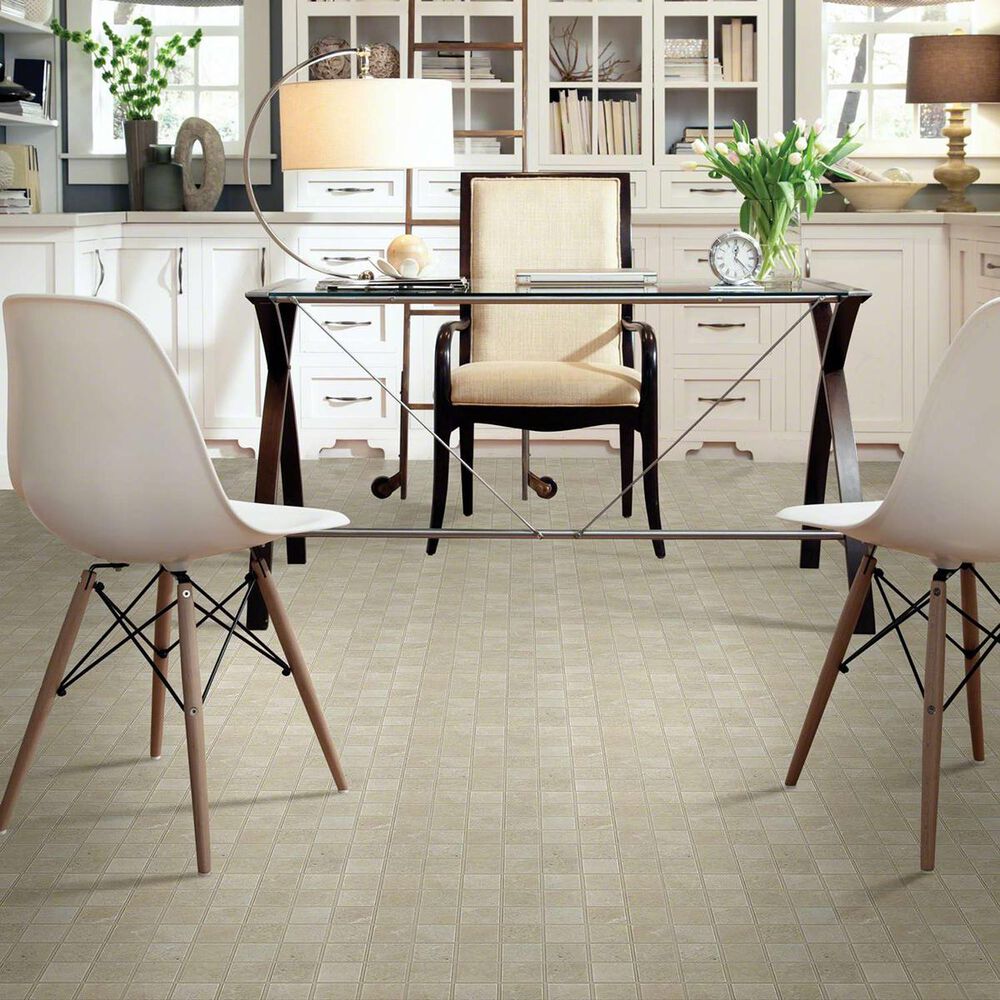 Shaw Oasis Beige 13&quot; x 13&quot; Ceramic Mosaic Tile, , large