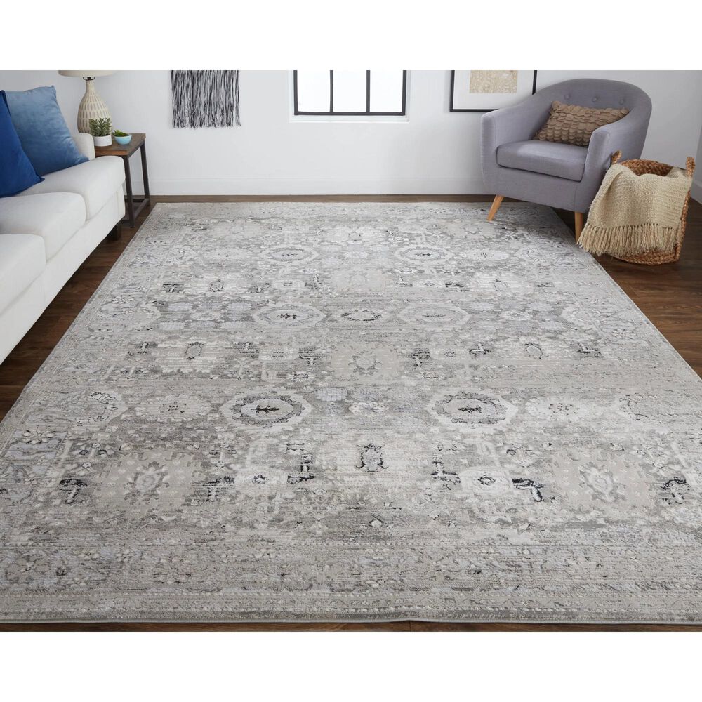 Feizy Macklaine 9&#39;2&quot; x 12&#39; Beige and Silver Area Rug, , large