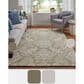 Feizy Belfort Taupe and Ivory 12" x 15" Area Rug, , large